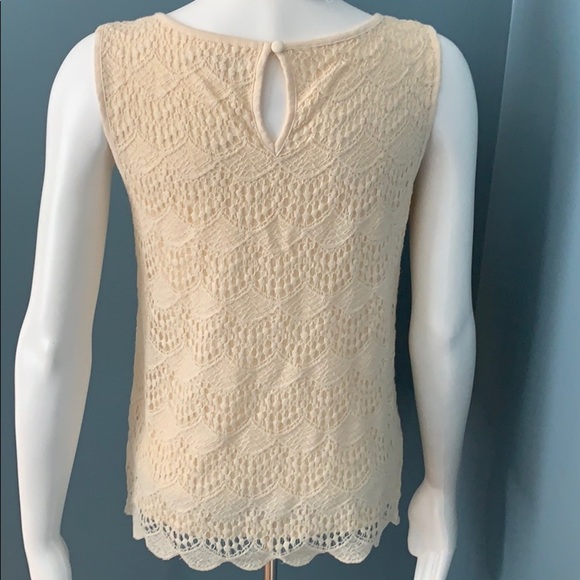 Madewell Cream Lace Tank Top size Medium - Picture 5 of 8